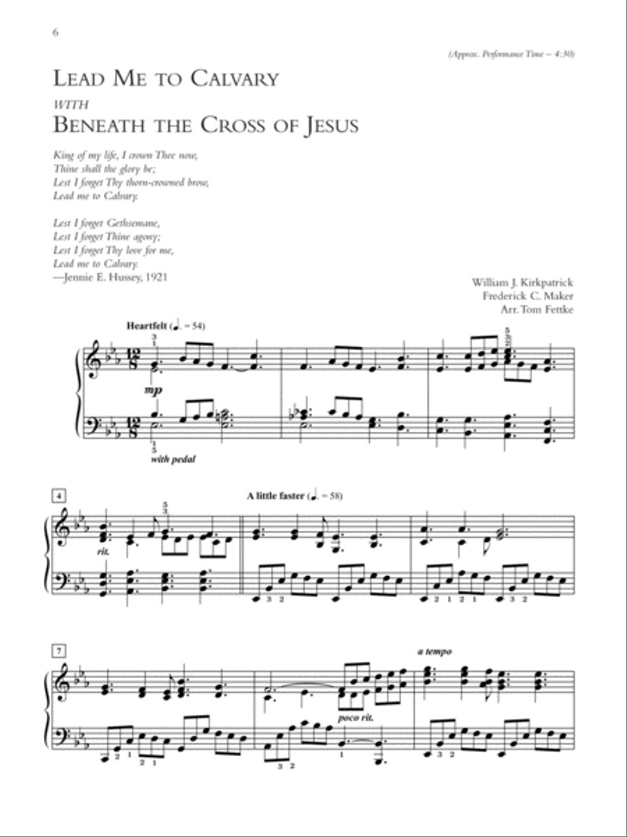 Gospel Hymns with a Velvet Touch Piano Solo scores gallery preview page 4