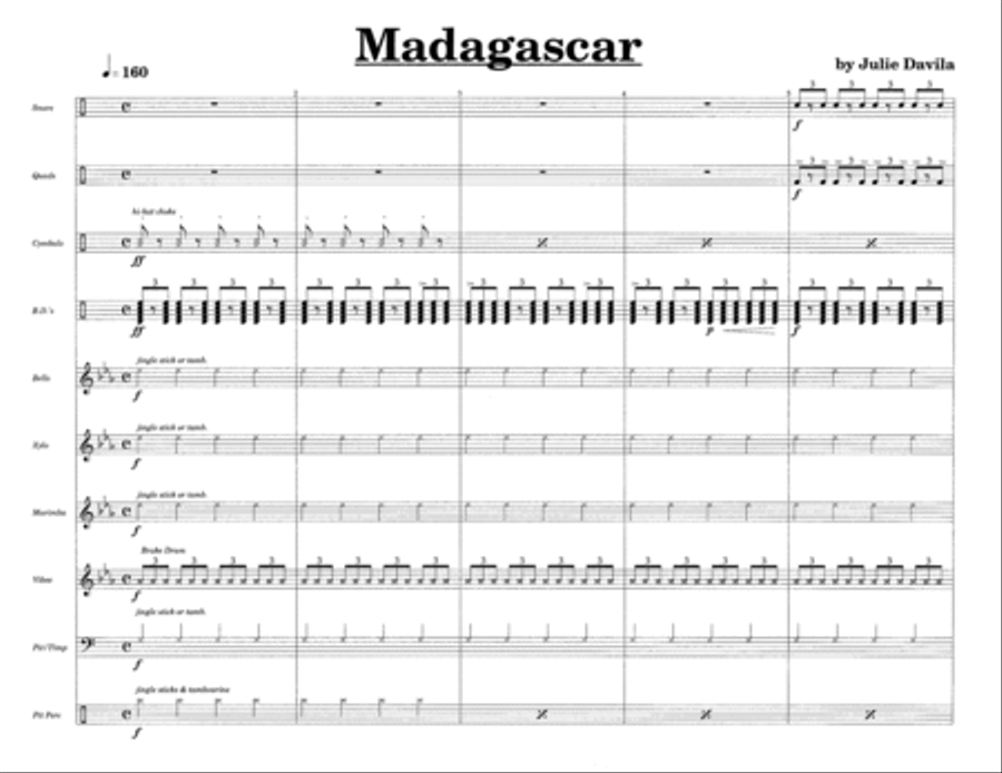 Madagascar w/Tutor Tracks Percussion Ensemble scores gallery preview page 3