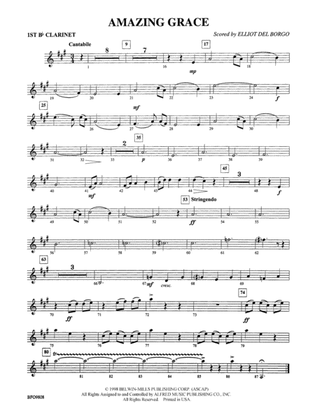 Amazing Grace: 1st B-flat Clarinet