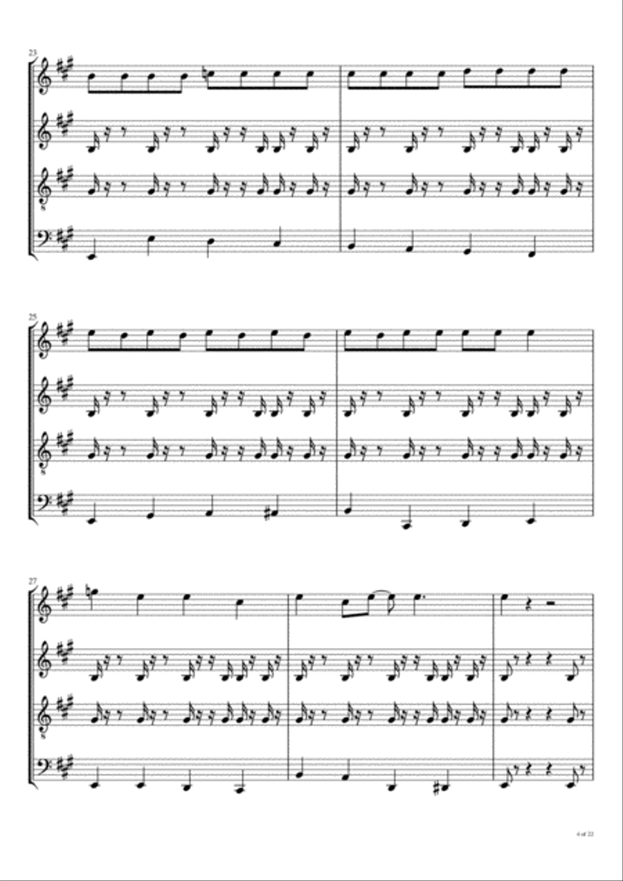 Goin' Down Woodwind Quartet scores gallery preview page 5