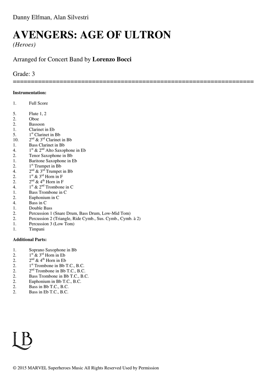 Heroes Concert Band scores gallery preview page 2