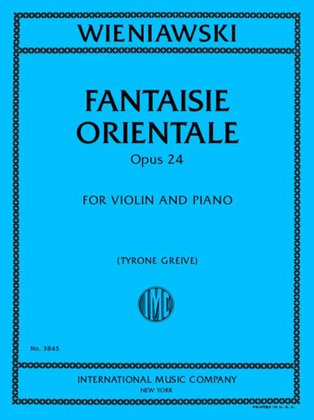 Book cover for Fantaisie Orientale, Op. 24