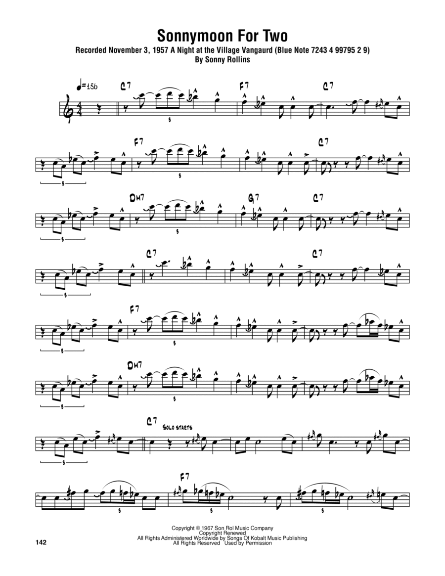 Sonnymoon For Two Tenor Saxophone scores gallery preview page 1