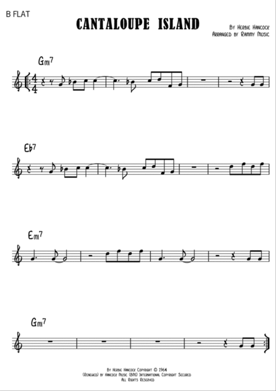 Cantaloupe Island Piano scores gallery preview page 3