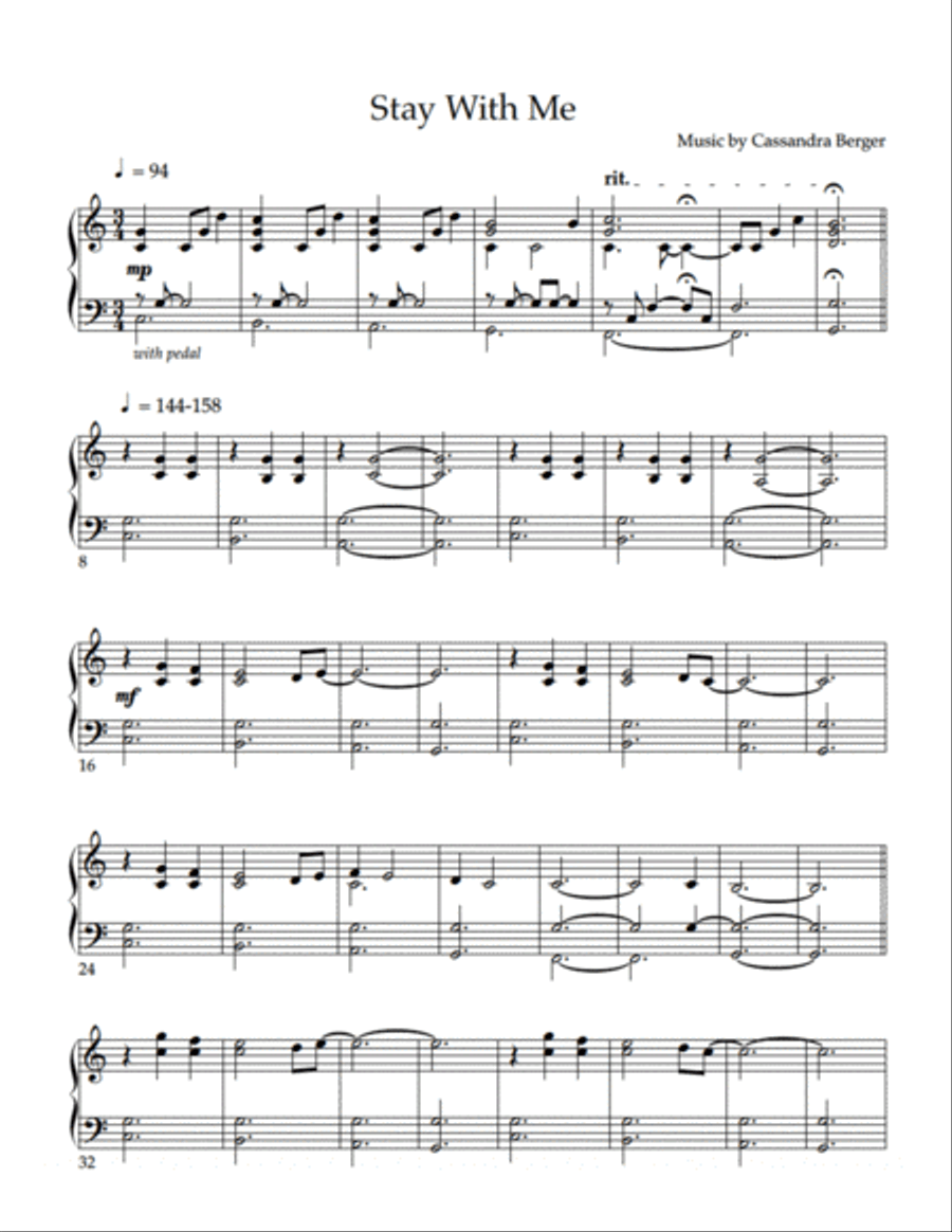 Stay With Me Stay With Me Easy Piano scores gallery preview page 2