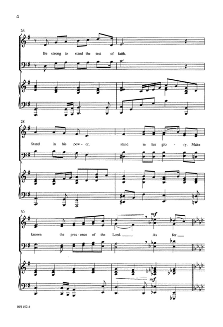 We Will Serve the Lord 4-Part scores gallery preview page 4