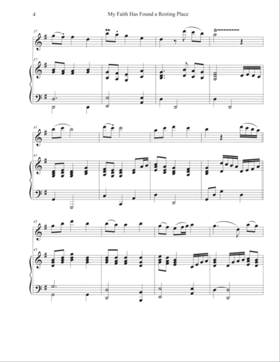 My Faith Has Found a Resting Place (Violin-Piano) Violin Solo scores gallery preview page 4