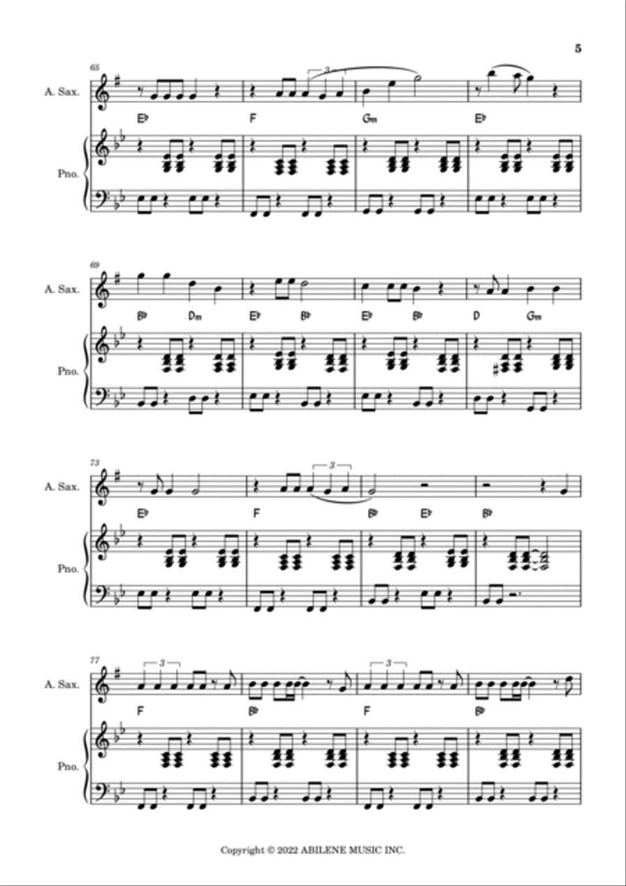 Over The Rainbow / What A Wonderful World Alto Saxophone scores gallery preview page 5