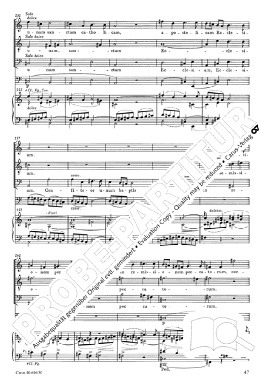 Mass in A major STB scores gallery preview page 49