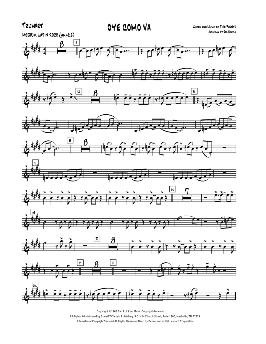 Oye Como Va Small Ensemble scores gallery preview page 6