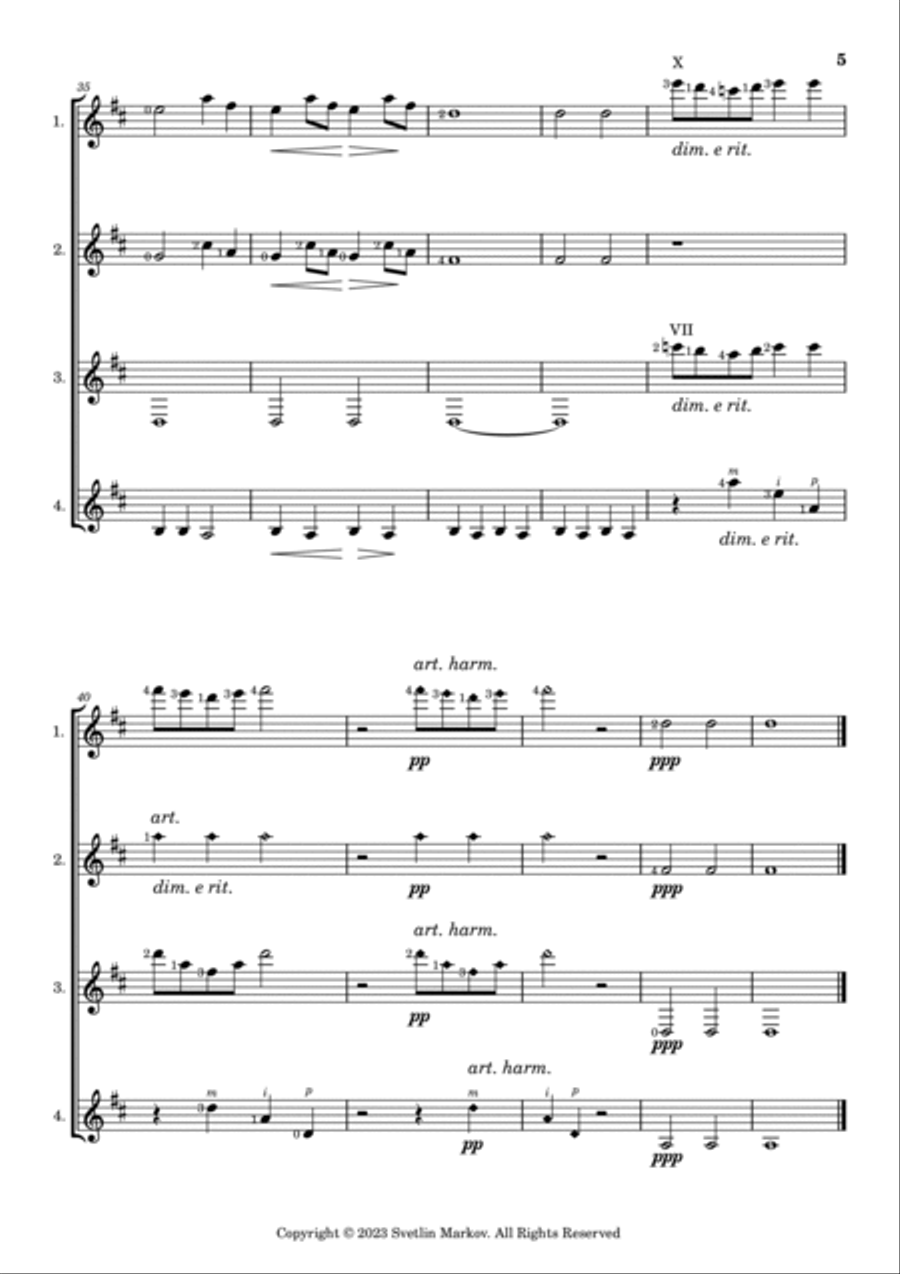 At The Cradle (from Lyric Pieces, op. 68, No. 5) Classical Guitar scores gallery preview page 5