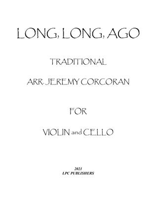 Book cover for Long Long Ago for Violin and Cello
