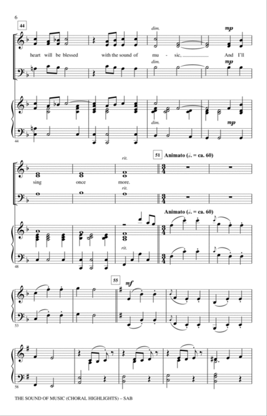 The Sound Of Music (Choral Highlights) (arr. John Leavitt) 3-Part scores gallery preview page 5