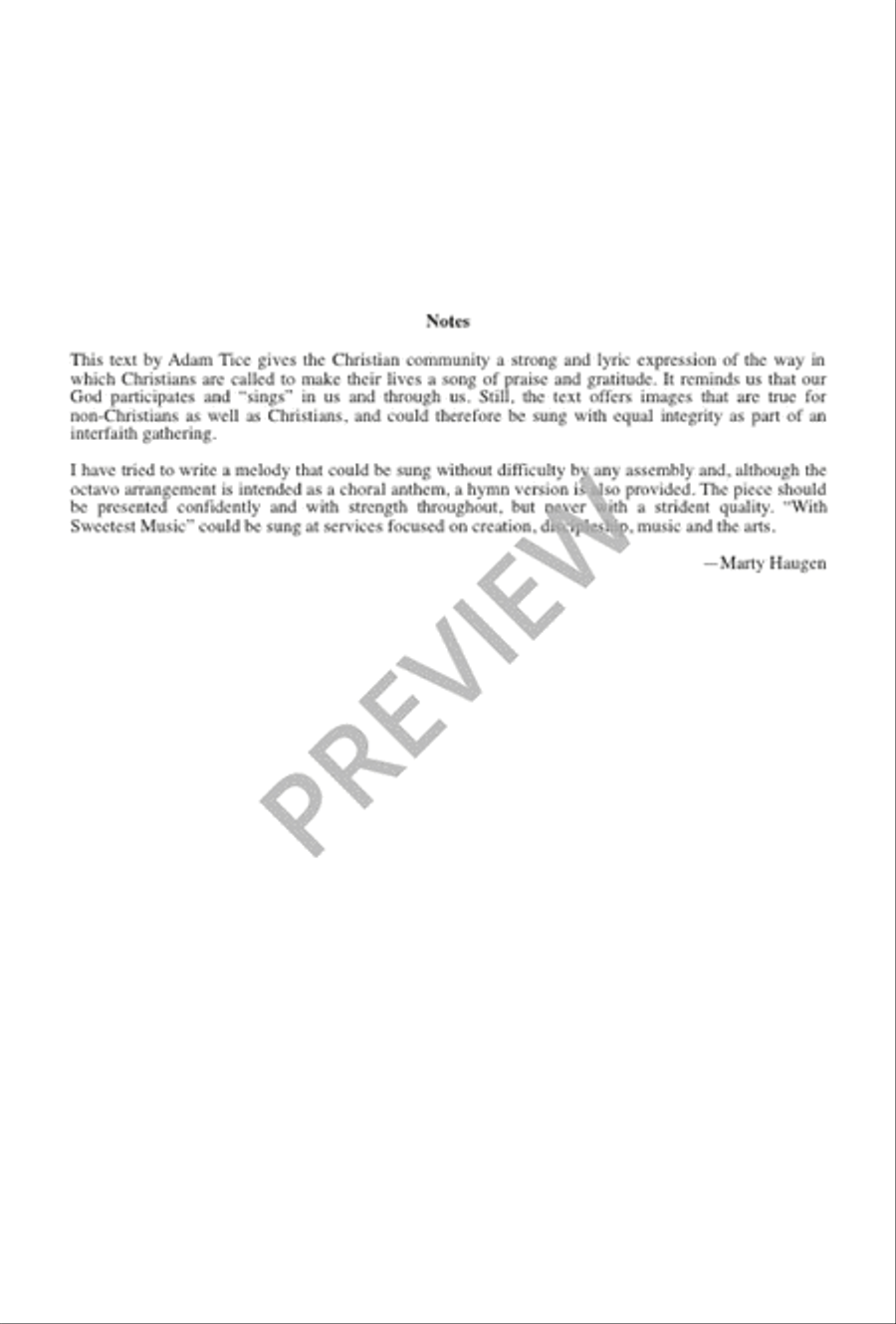 With Sweetest Music 4-Part scores gallery preview page 3