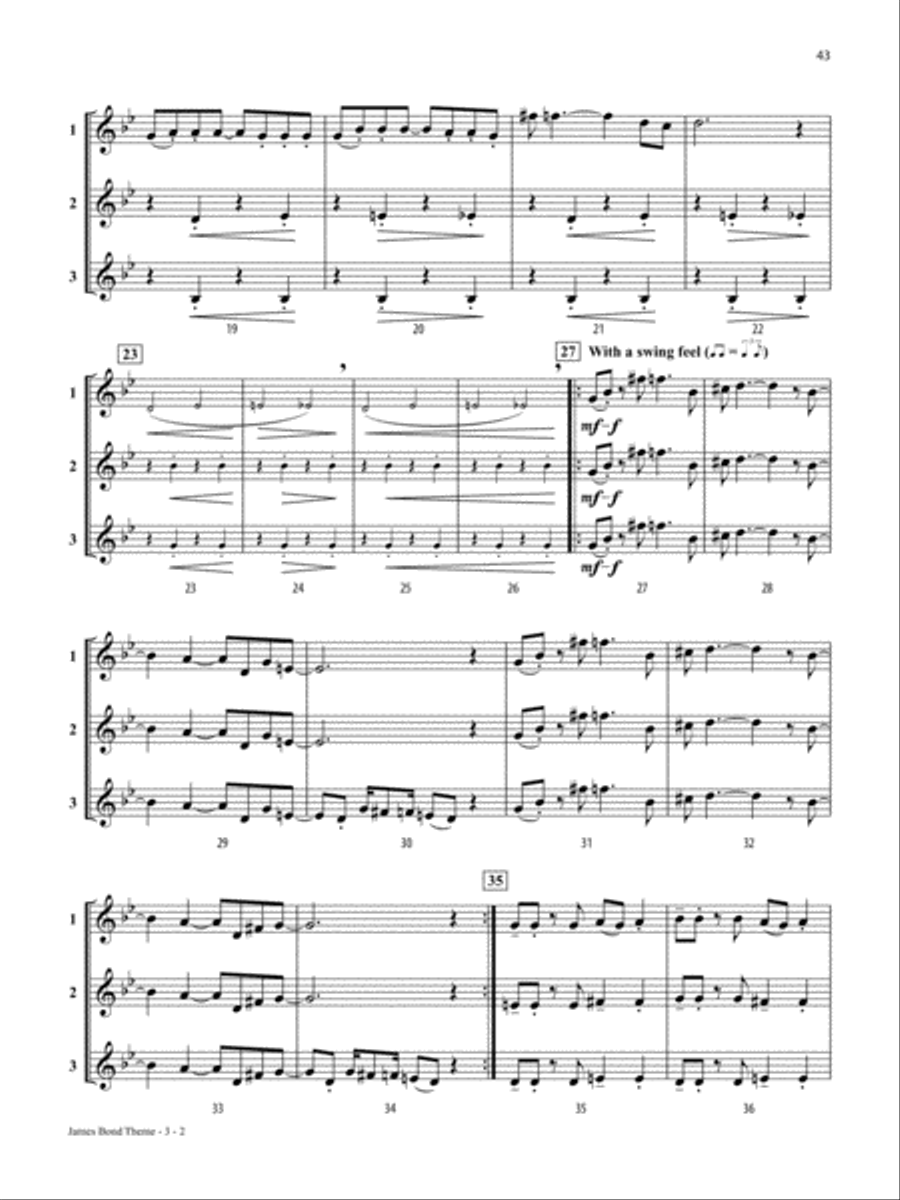 Solos, Duets & Trios for Winds -- Movie Favorites Small Ensemble scores gallery preview page 4