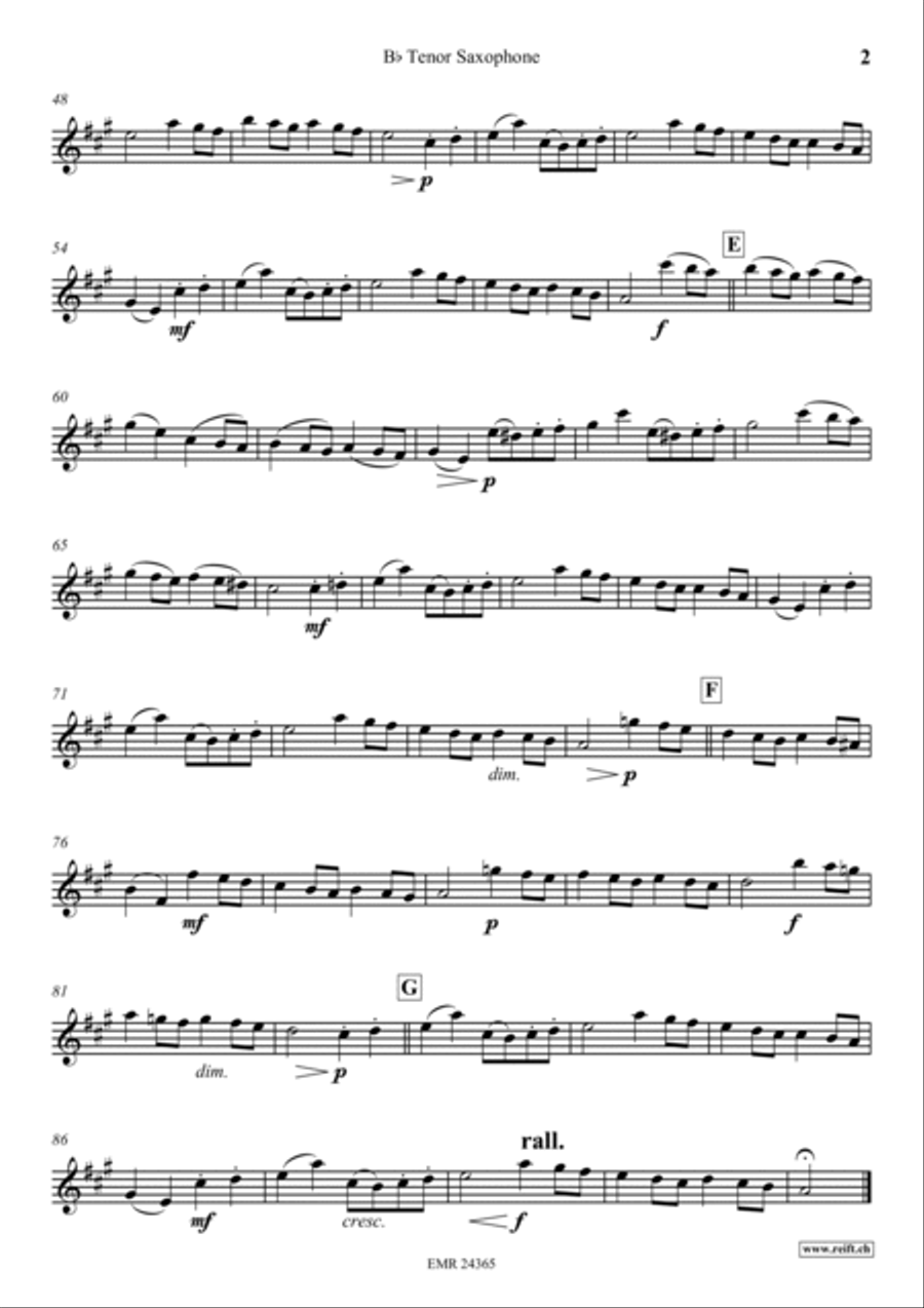 Gavotte in G Major Tenor Saxophone scores gallery preview page 3