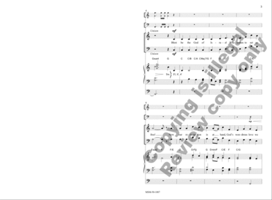 Canticle of Zechariah Canticle of Zechariah 4-Part scores gallery preview page 3
