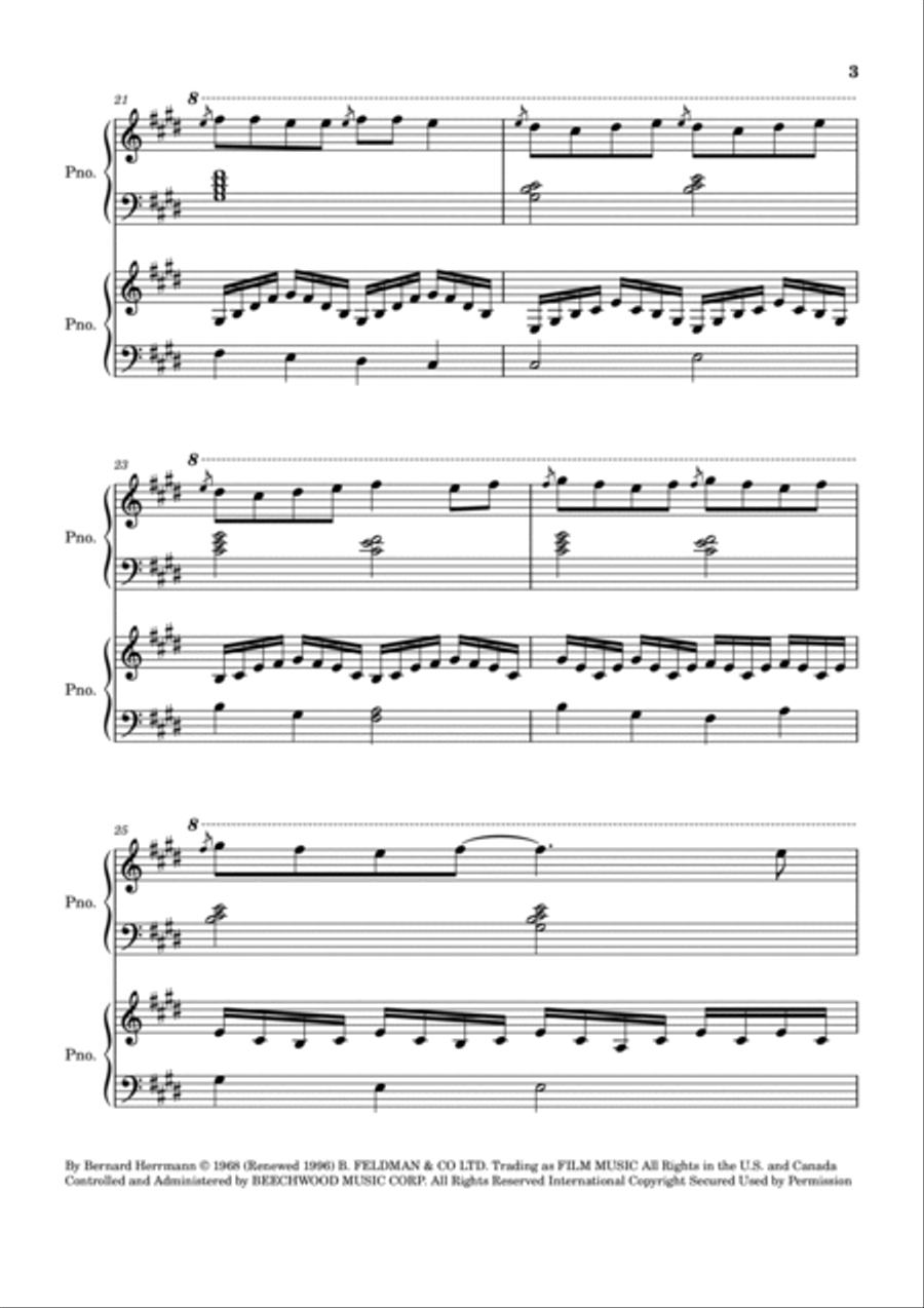 Twisted Nerve 2 Pianos, 4-Hands scores gallery preview page 3