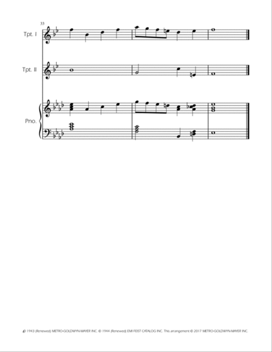 Have Yourself A Merry Little Christmas Trumpet Duet scores gallery preview page 4