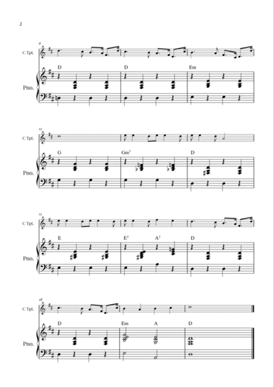 La Vie En Rose B-Flat Trumpet scores gallery preview page 2