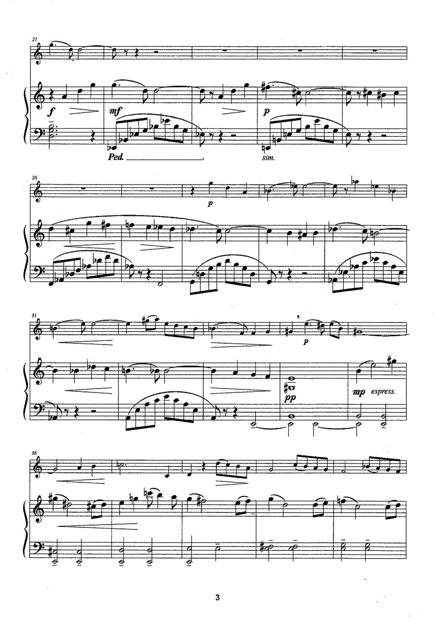 Sonatina for Oboe and Piano Piano scores gallery preview page 3