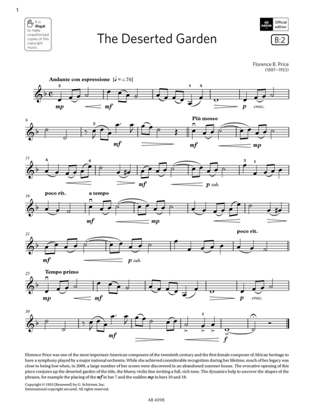 The Deserted Garden (Grade 4, B2, from the ABRSM Violin Syllabus from 2024)