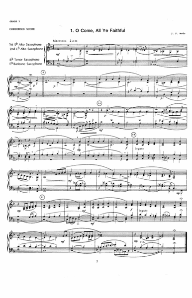 Christmas Carols For Sax Quartet - Conductor's Score