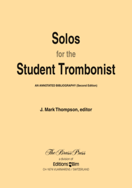 Solos for the Student Trombonist