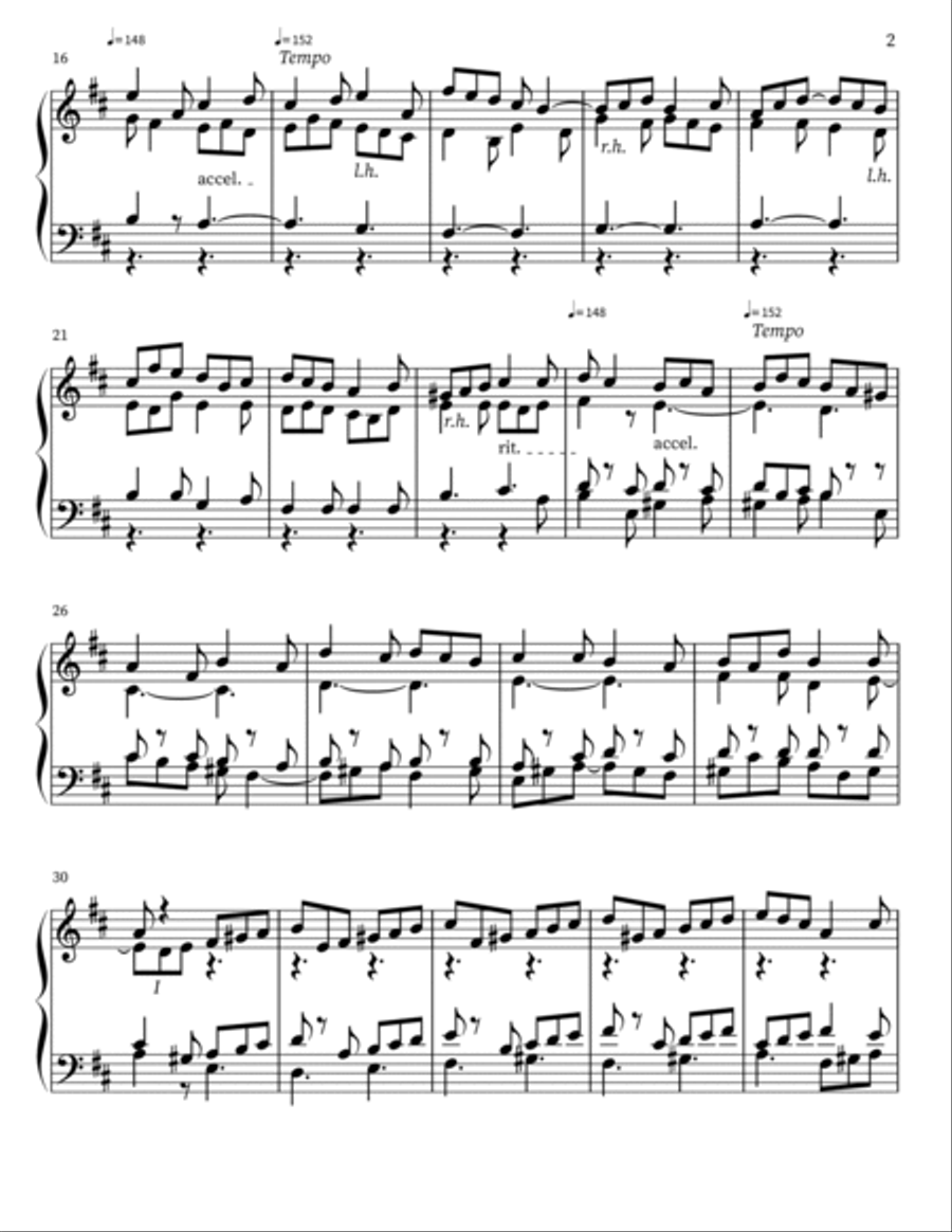 Fugue a la gigue in D Major for Organ Organ Solo scores gallery preview page 2