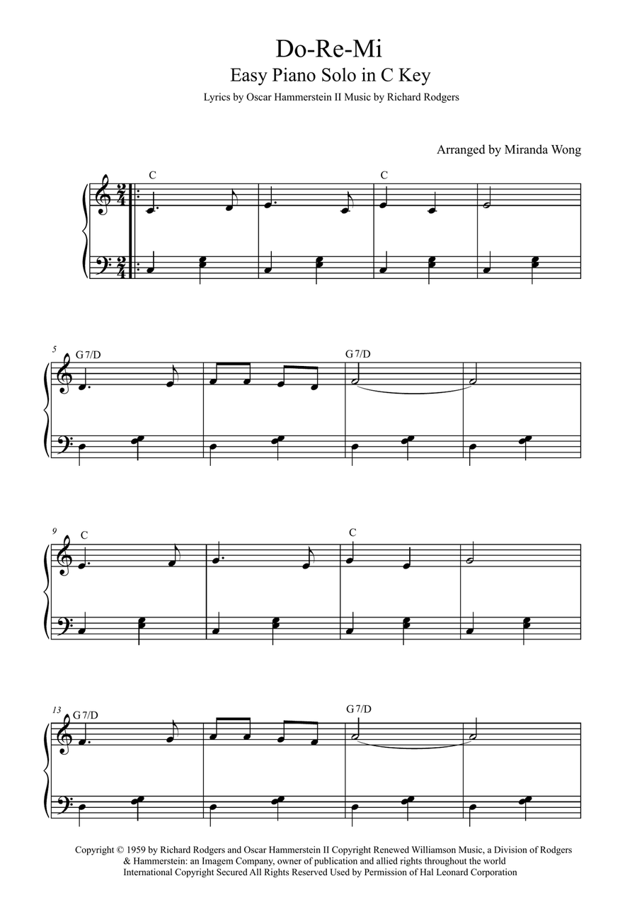 Do-Re-Mi Easy Piano scores gallery preview page 1