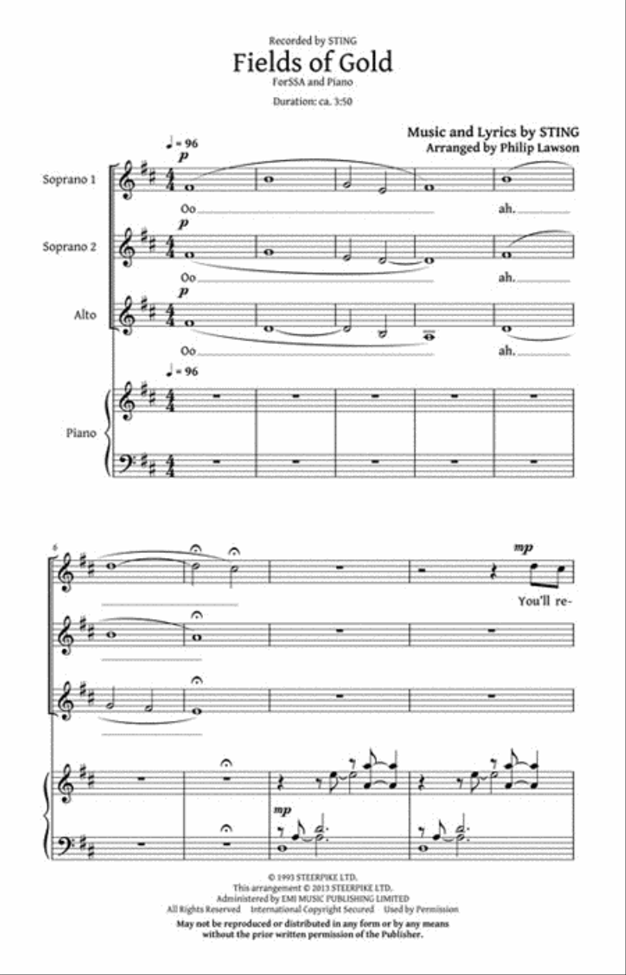 Fields of Gold SSA scores gallery preview page 2