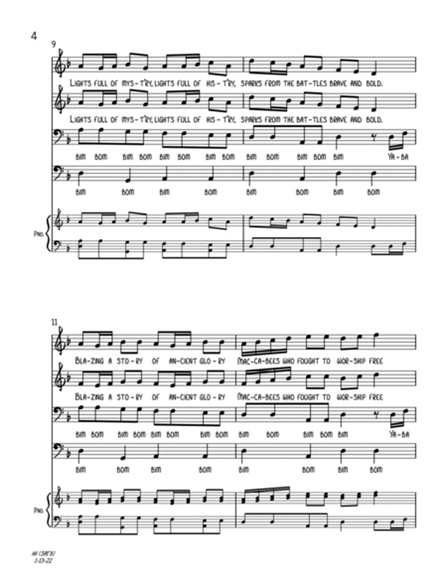 Hanerot Halalu (SATB A Cappella) image number null