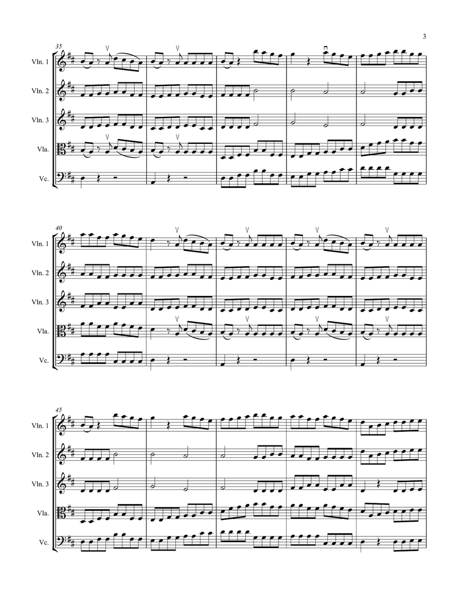 Mozart: Eine Kleine Nachtmusik (grade 1-3 strings) String Orchestra scores gallery preview page 4
