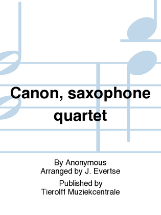 Canon, Saxophone Quartet