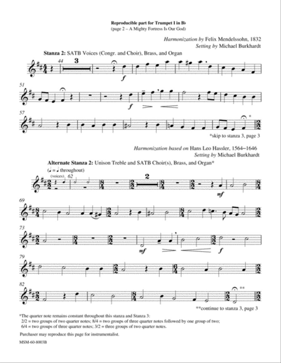 A Mighty Fortress Is Our God Choir scores gallery preview page 2