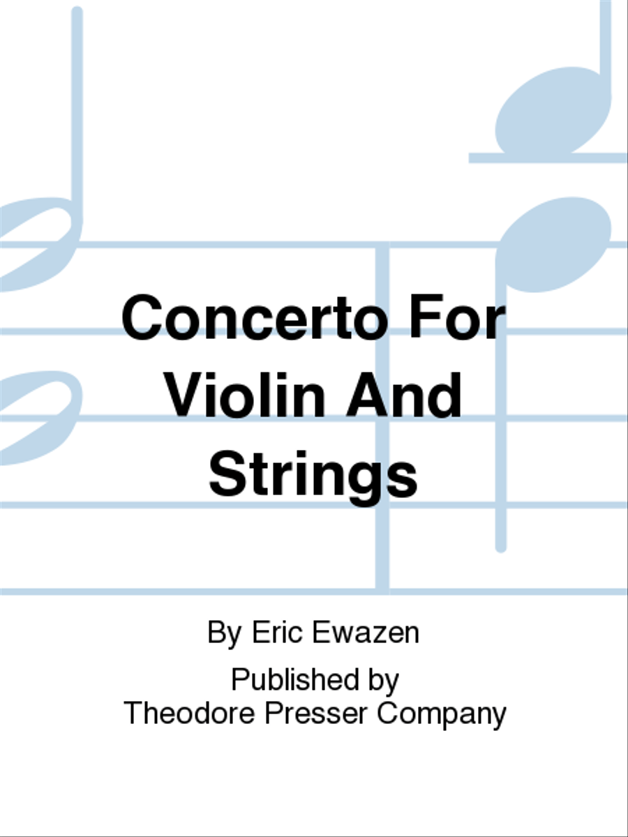 Concerto for Violin and Strings Orchestra scores gallery preview page 1