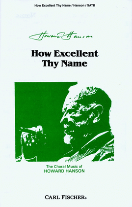 Book cover for How Excellent Thy Name