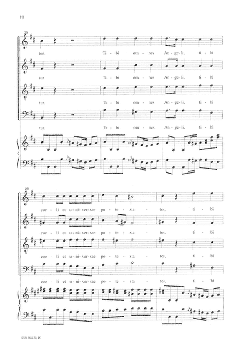 Te Deum Choral Score