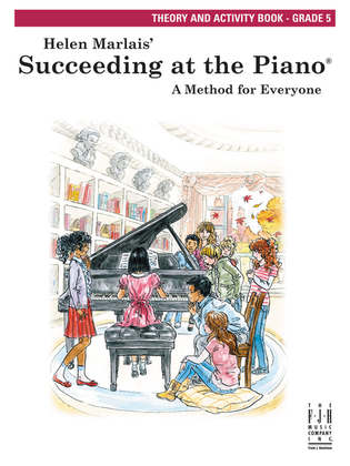 Book cover for Succeeding at the Piano, Theory and Activity Book - Grade 5