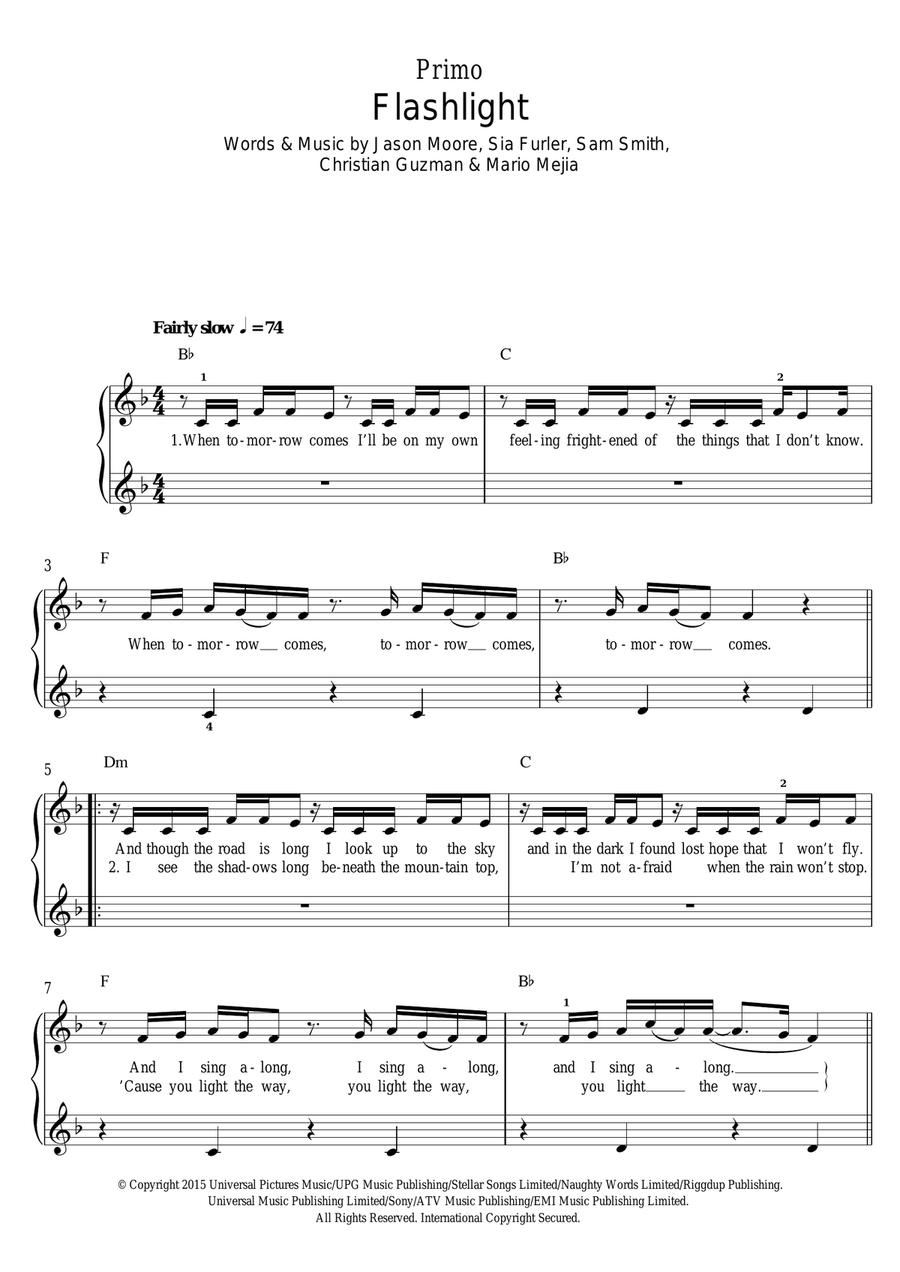 Flashlight Piano Duet scores gallery preview page 2