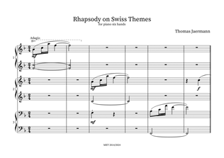 Book cover for Rhapsody on Swiss Themes (for piano 6 hands)