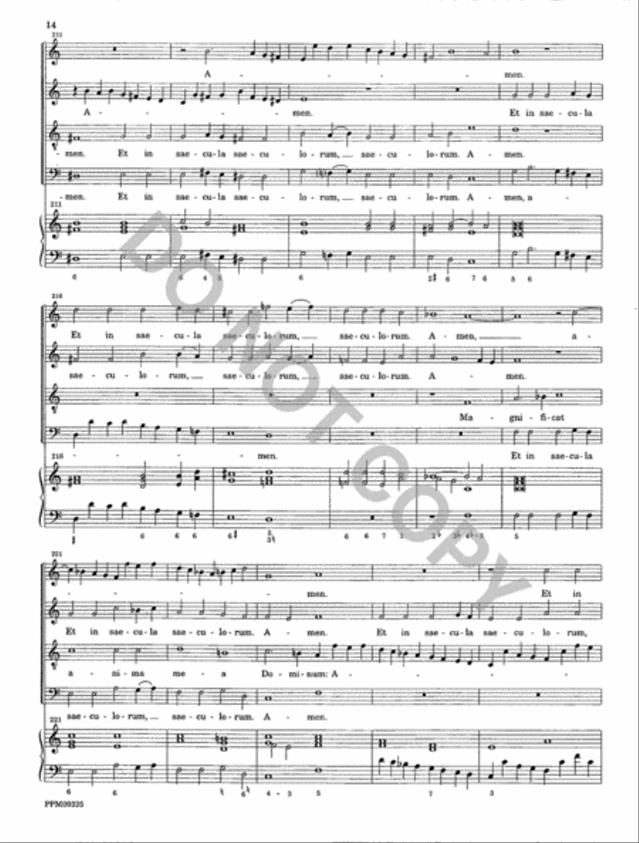 Magnificat a 4 da cappella 4-Part scores gallery preview page 15