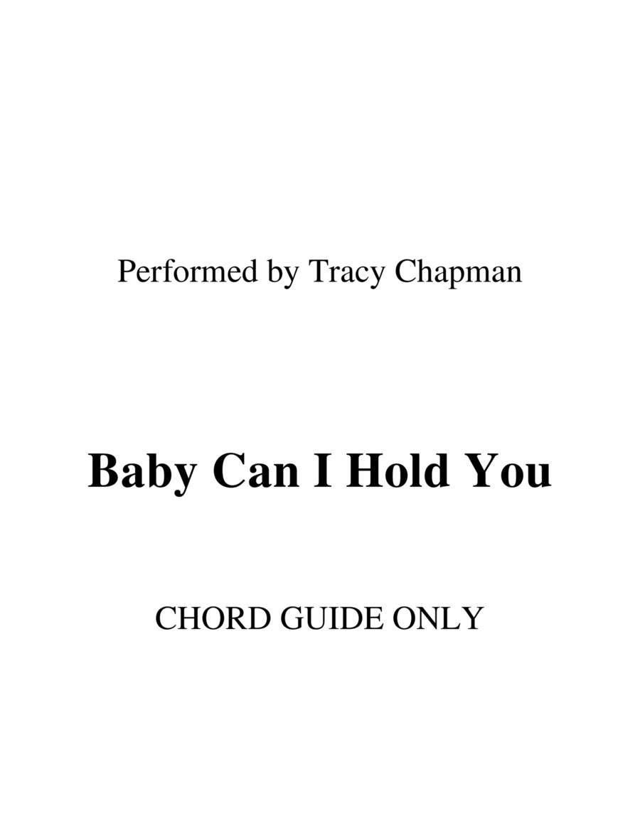 Baby Can I Hold You Piano scores gallery preview page 1