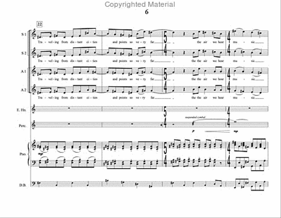 Song of Summer (choral score) SSAA scores gallery preview page 7