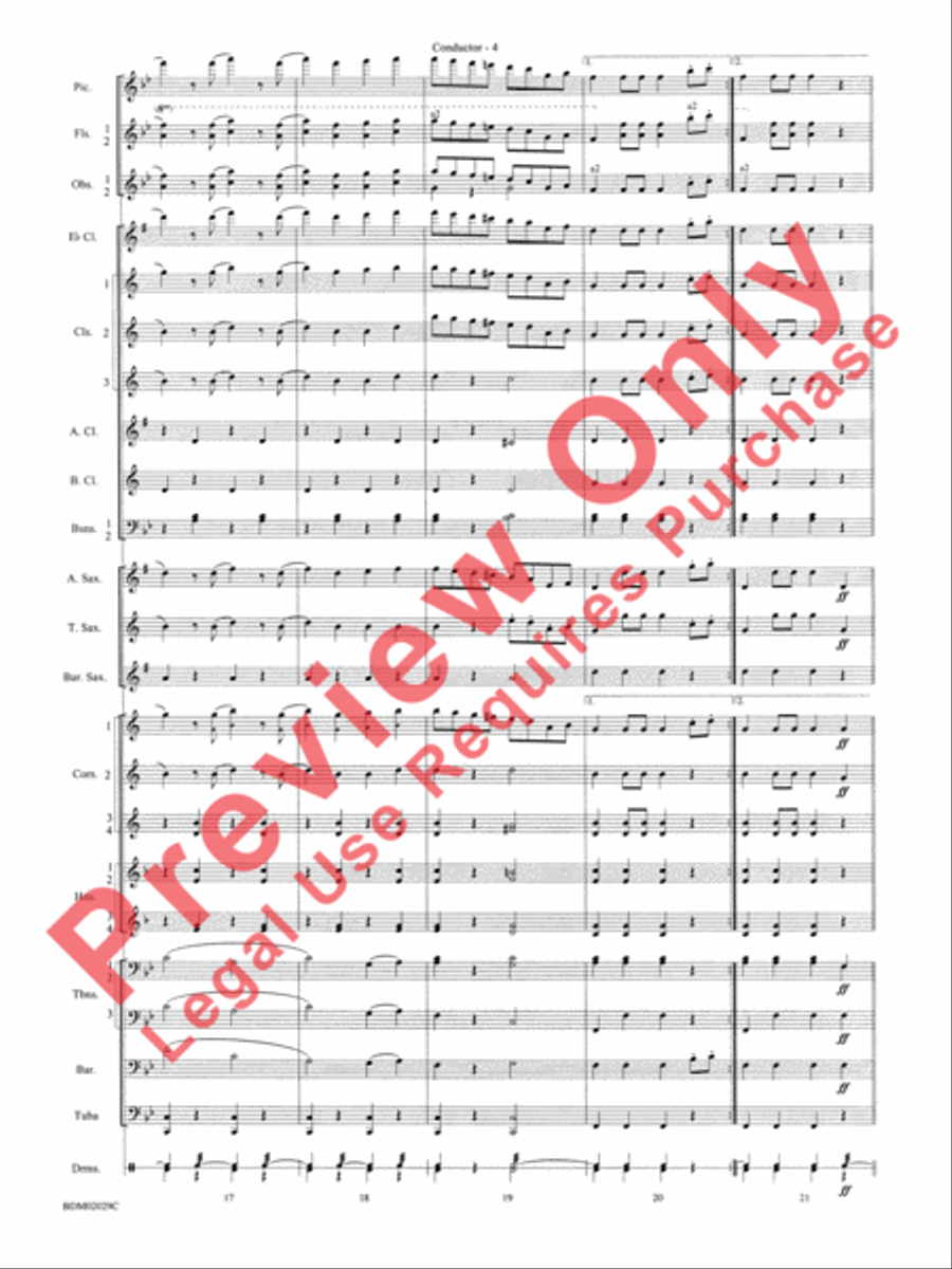 George Washington Bicentennial March Concert Band scores gallery preview page 7