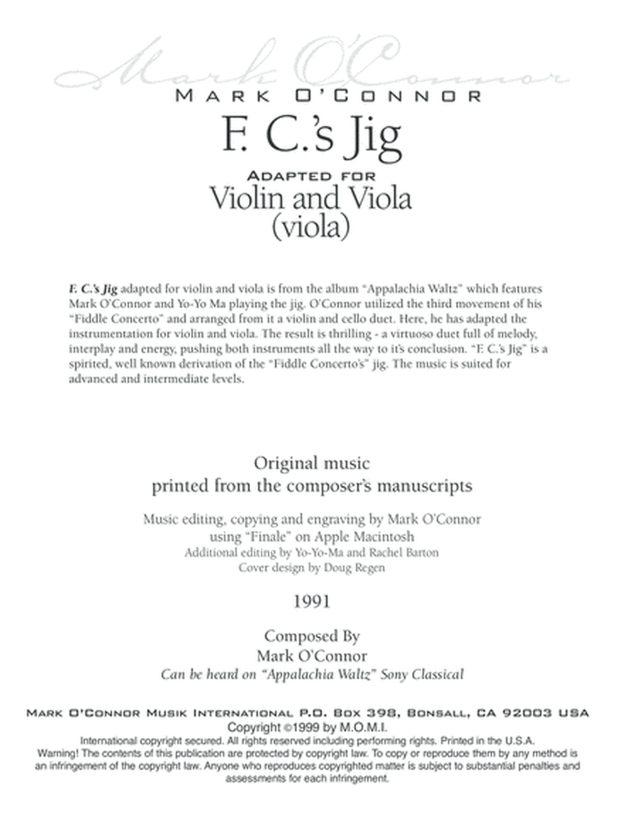 F. C.'s Jig (viola part - vln, vla) image number null