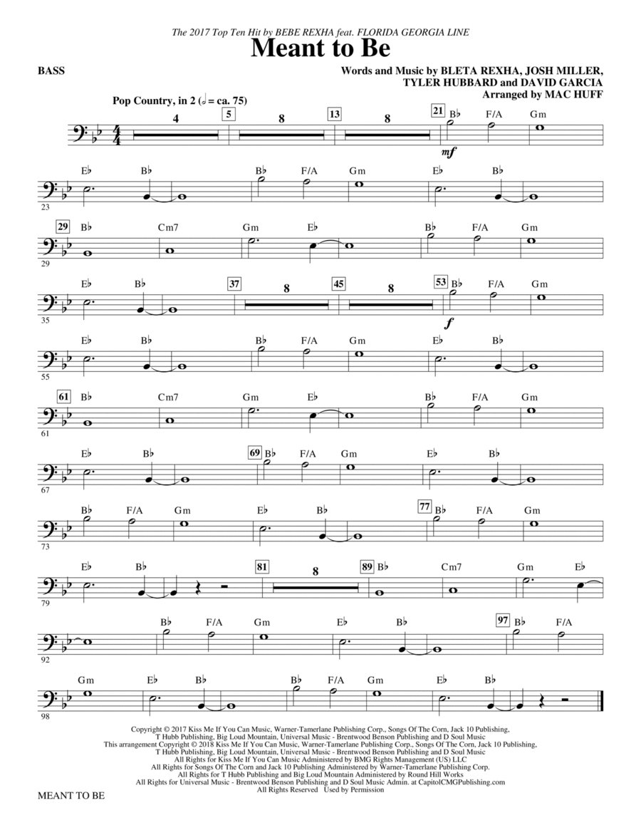 Florida Georgia Line Sheet Music to download and print