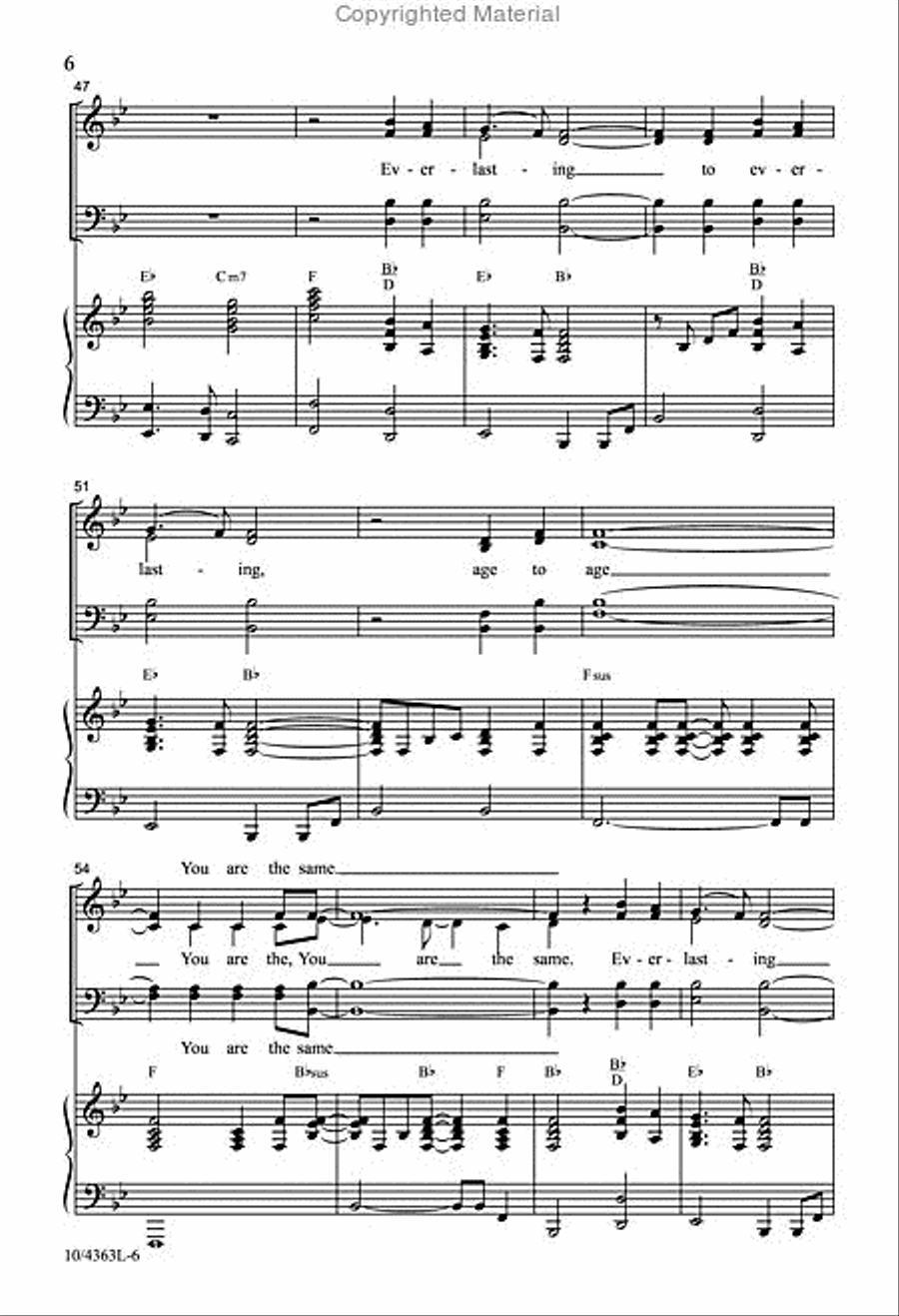 Everlasting to Everlasting 4-Part scores gallery preview page 6