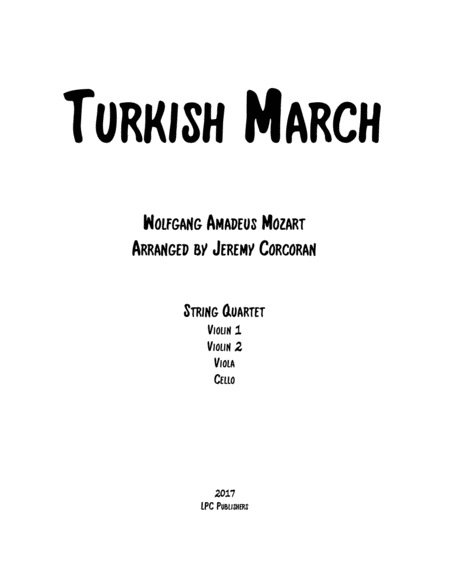 Turkish March for String Quartet image number null