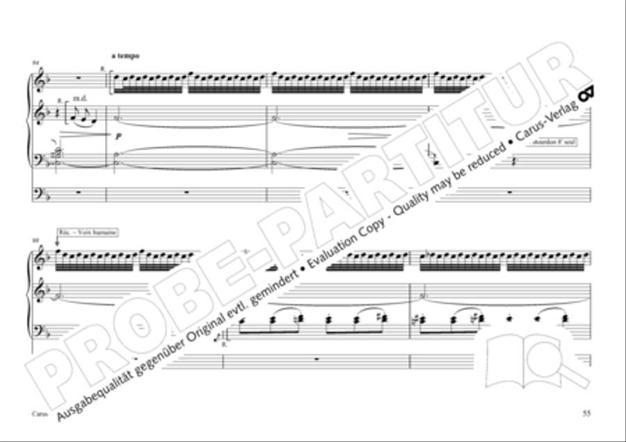 Tournemire: Funf Improvisationen fur Orgel solo Organ Solo scores gallery preview page 55